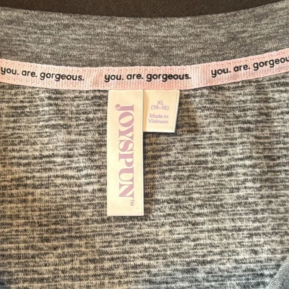 Women’s Gray 3 Piece Pajama Sleepwear Set Size XL 16/18 NWT